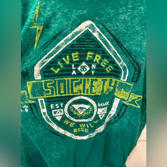 Society teal green men’s t-shirt - Picture 2 of 5
